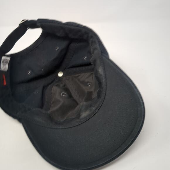 Nike Swoosh Slideback Hat Black Solid One Size Embroidered Vent Holes - Picture 7 of 10
